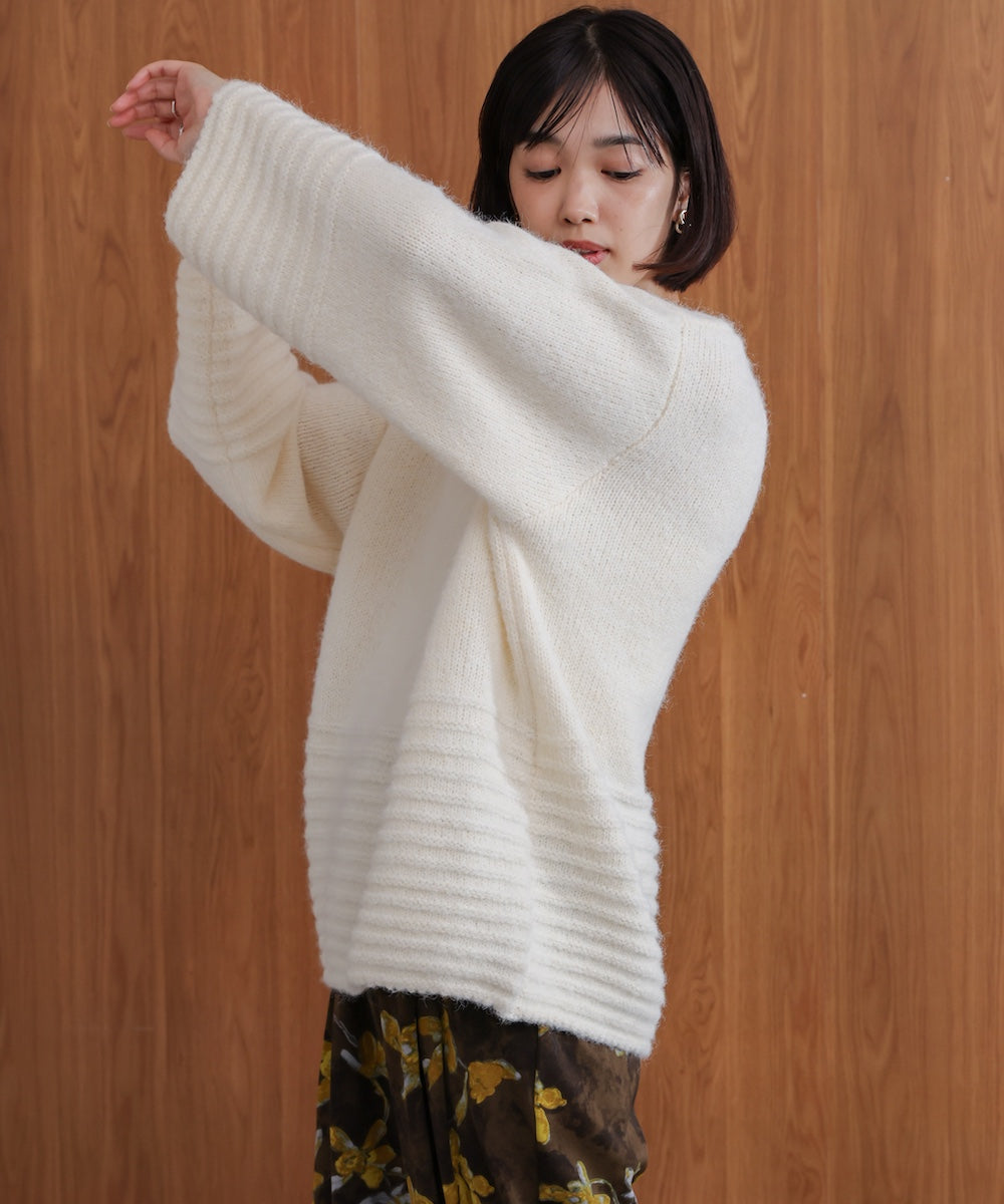 立体ボーダーニット