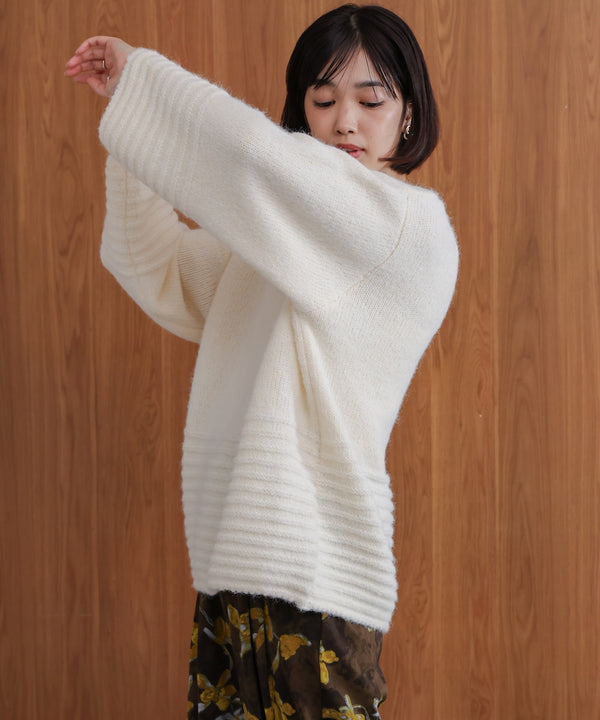 立体ボーダーニット