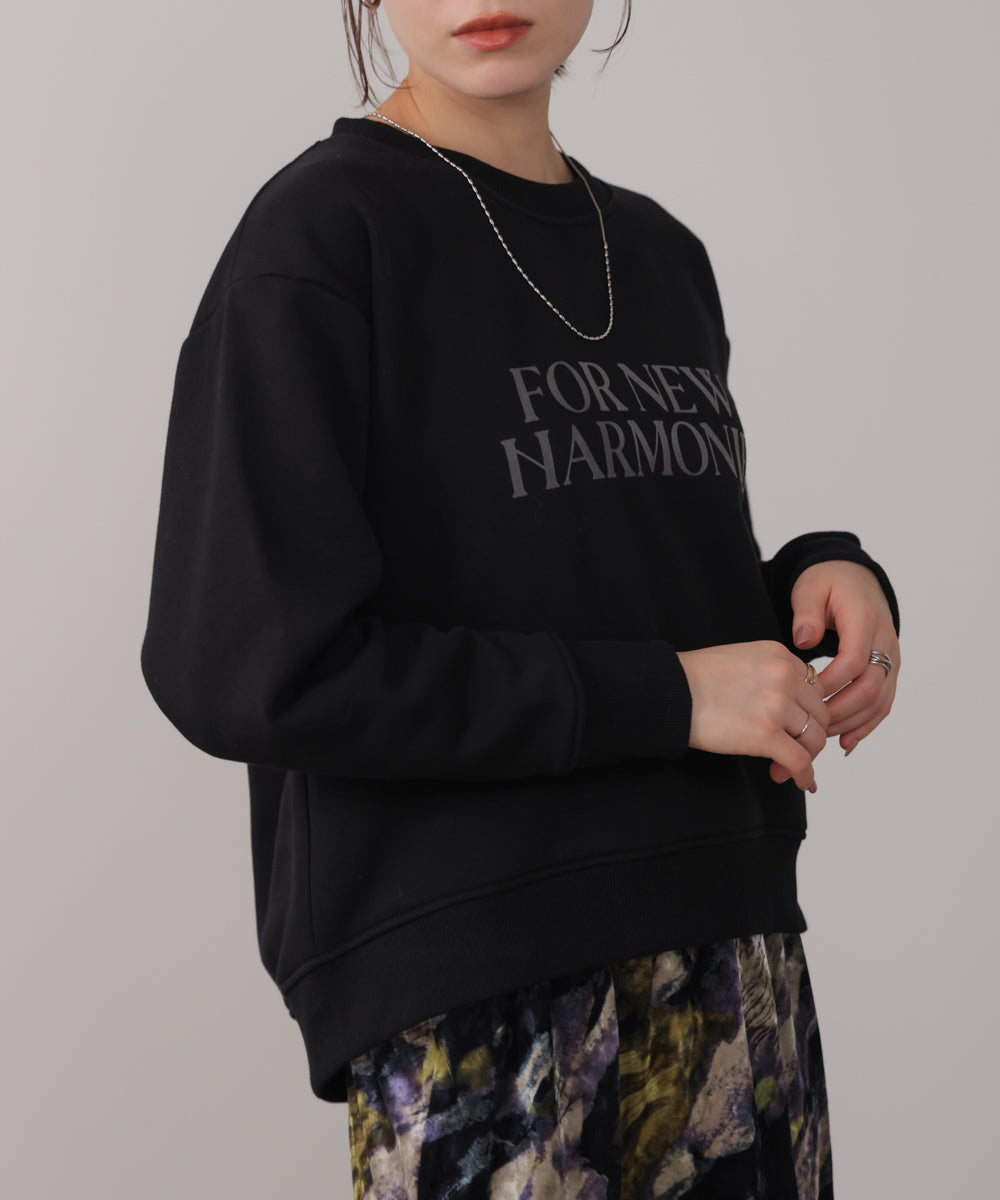 裏起毛レタリングロゴプルオーバー