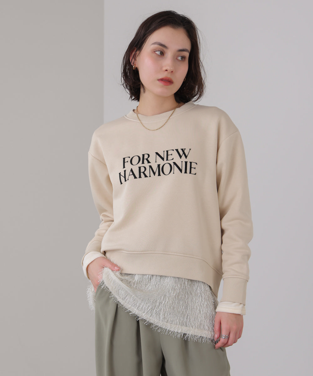 裏起毛レタリングロゴプルオーバー