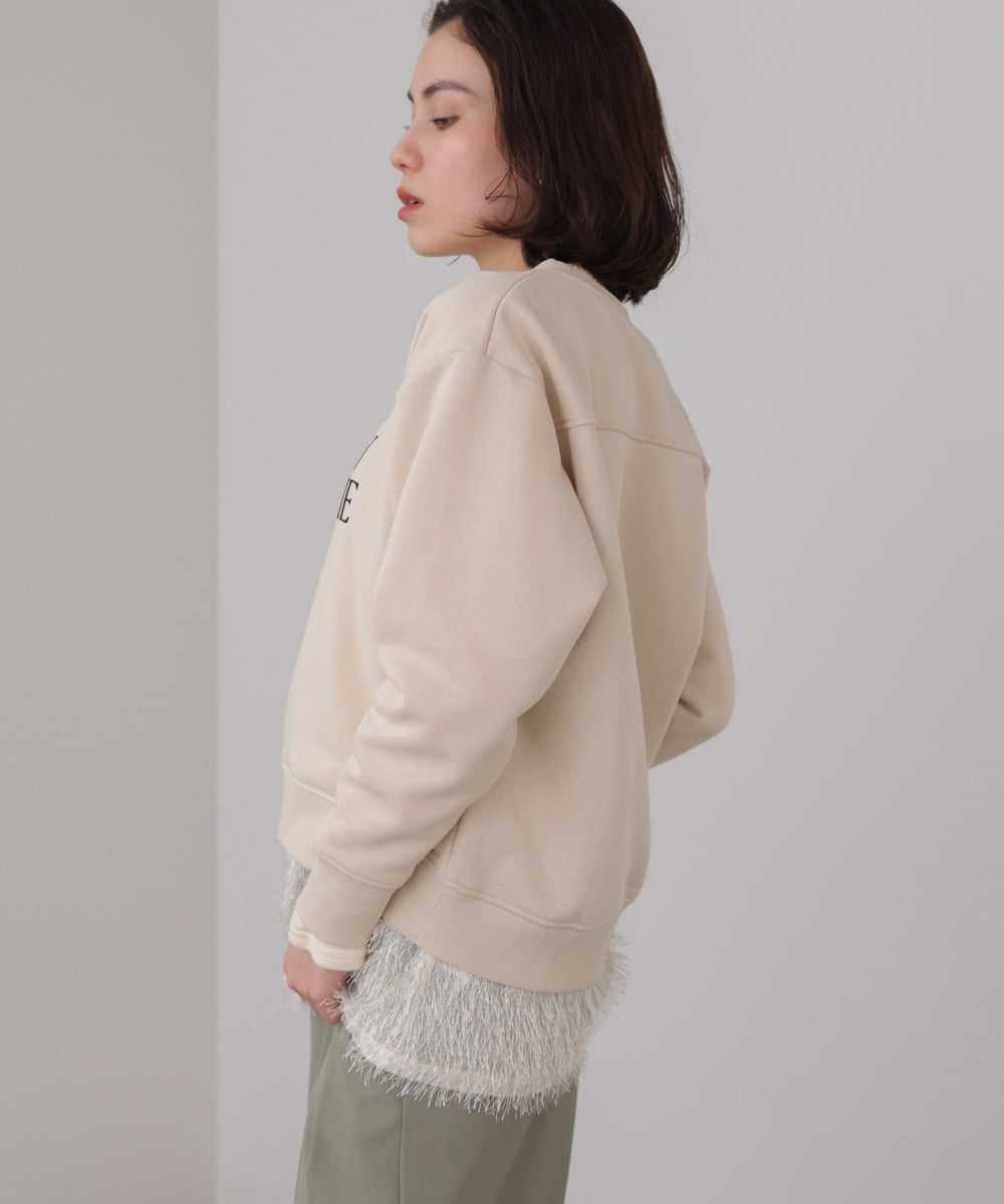 裏起毛レタリングロゴプルオーバー