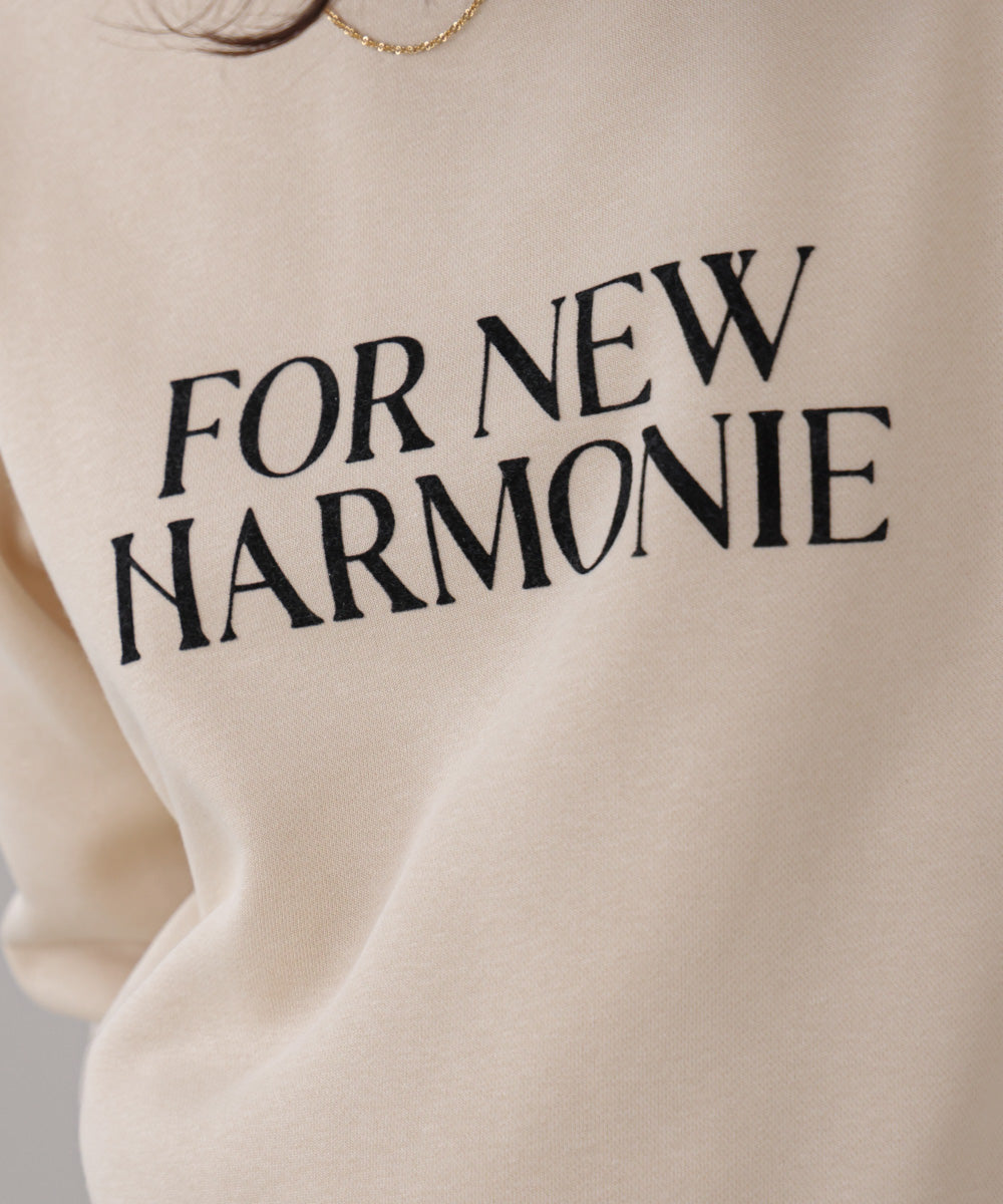 裏起毛レタリングロゴプルオーバー