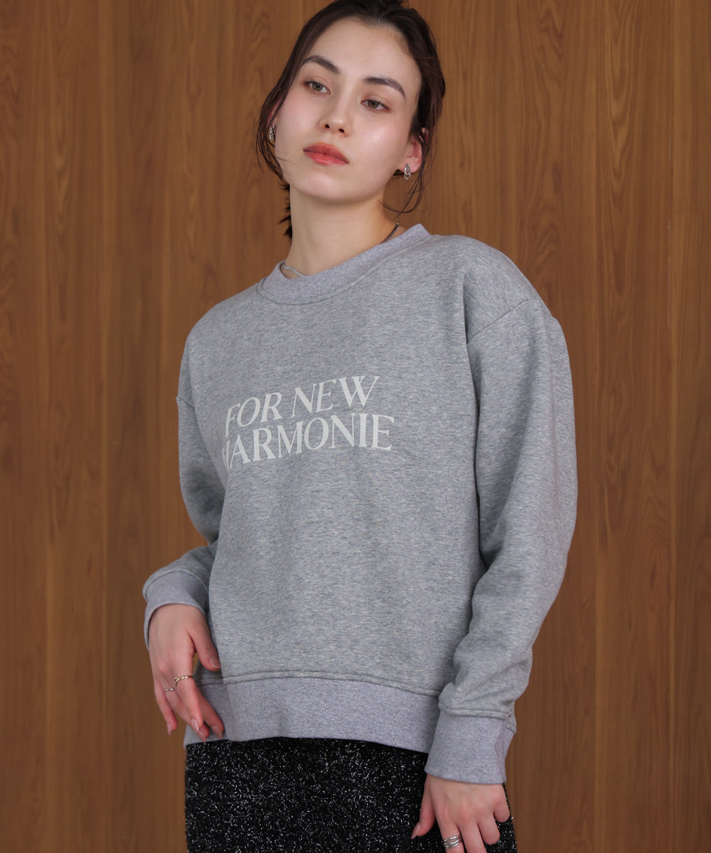 裏起毛レタリングロゴプルオーバー