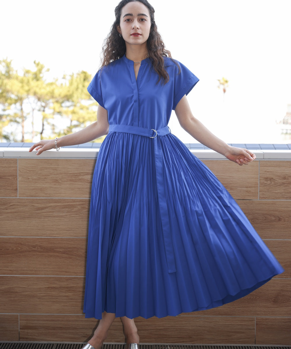 プリーツAラインワンピース
