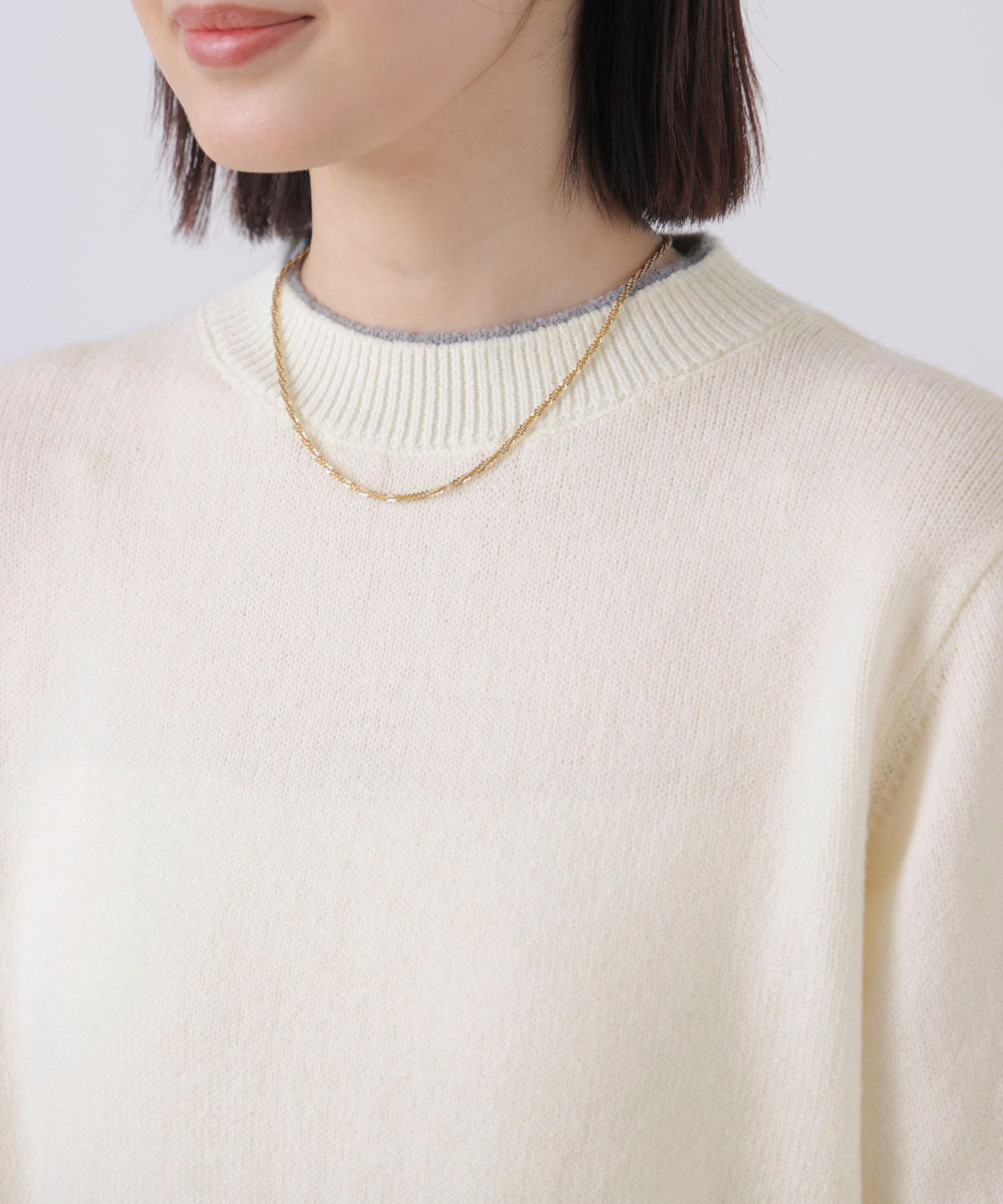 もちもちバイカラーニット