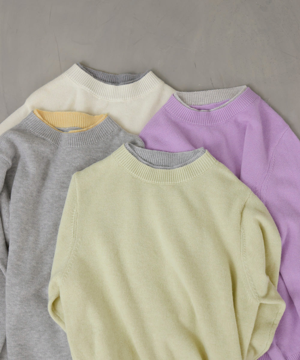 もちもちバイカラーニット