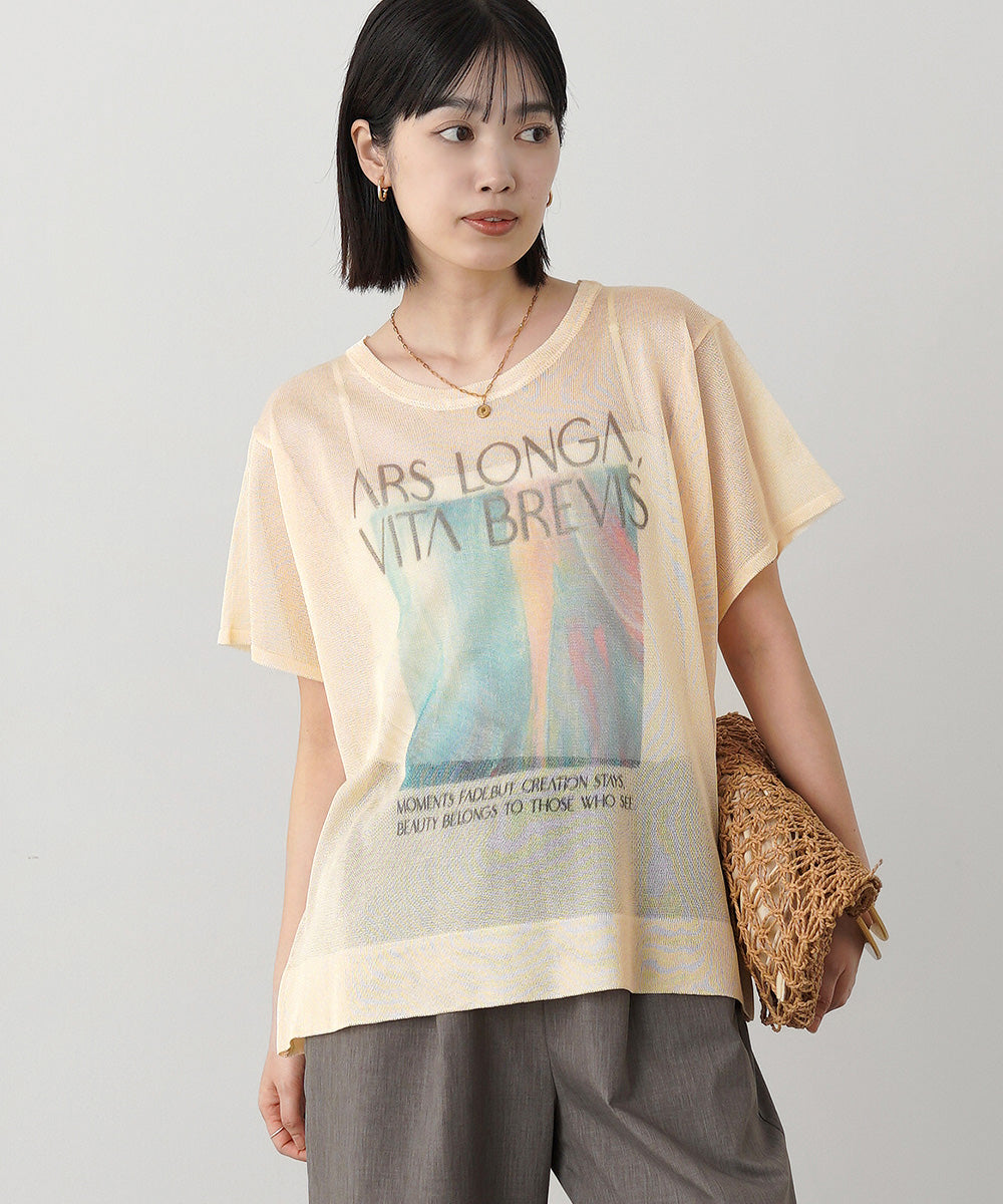 ニットプリントプルオーバー