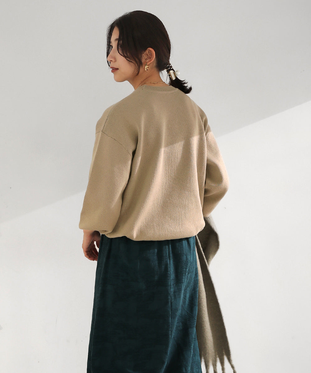 BouJeloud ロゴジャガードニットトップス