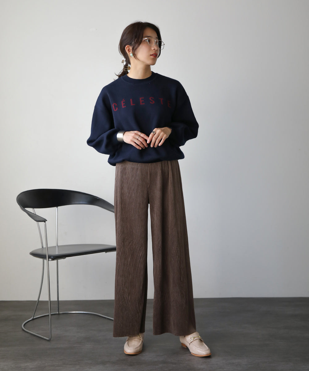 BouJeloud ロゴジャガードニットトップス