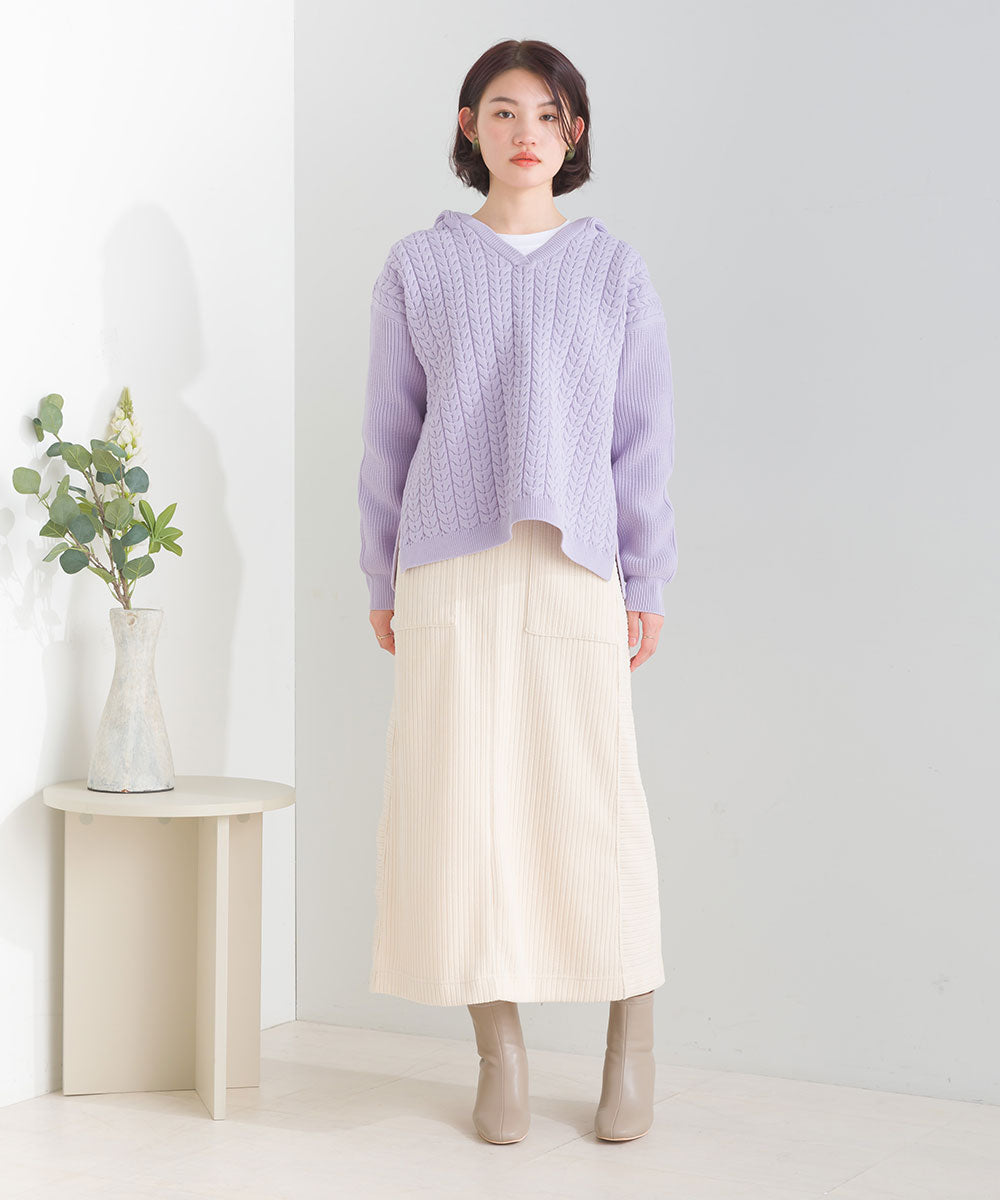 ふくれケーブルパーカー