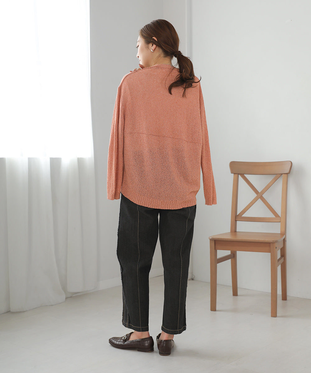 スラブヤーンニットトッパー