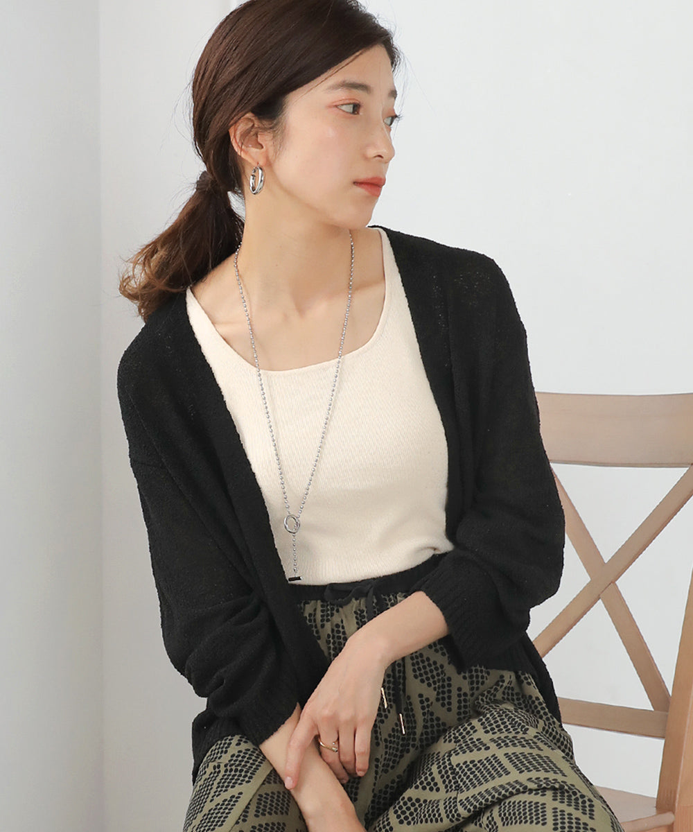 スラブヤーンニットトッパー