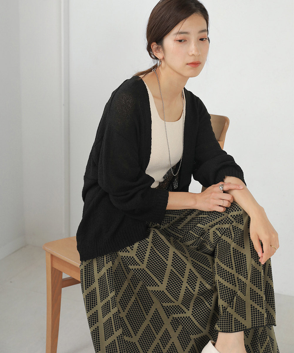 スラブヤーンニットトッパー