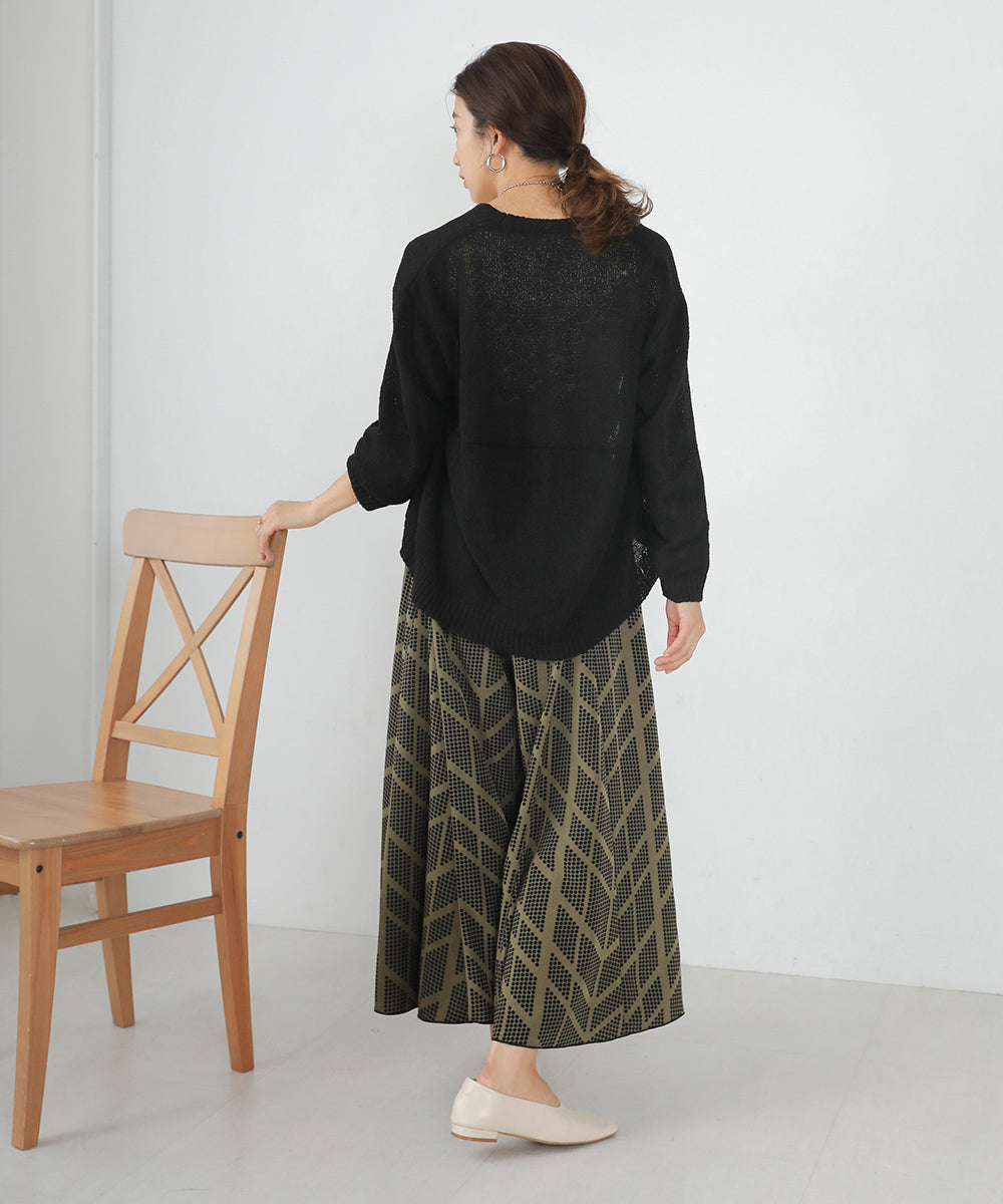 スラブヤーンニットトッパー