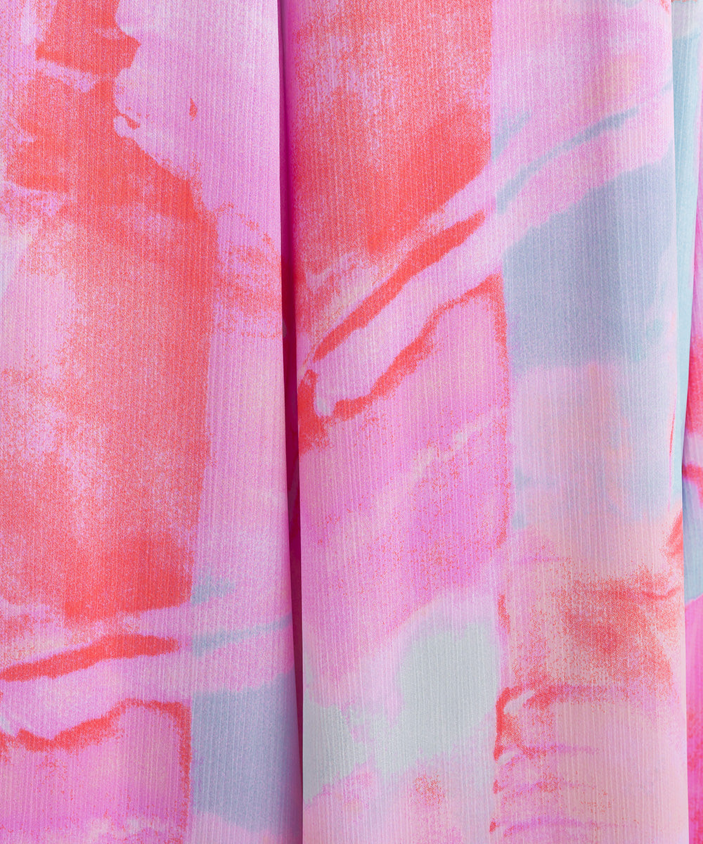 ぼかし柄フレアスカンツ