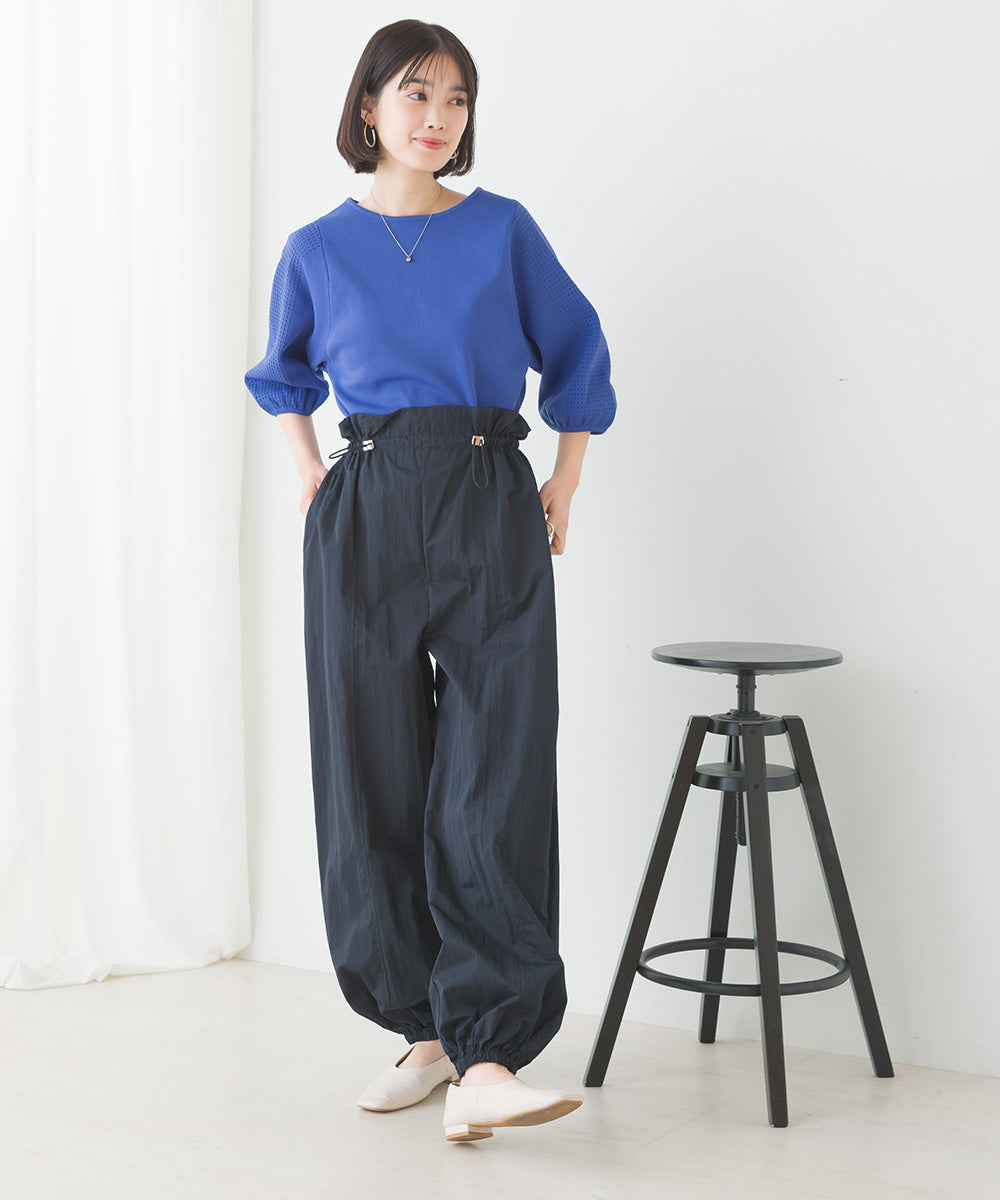 超軽量ニットメッシュ切替プルオーバー