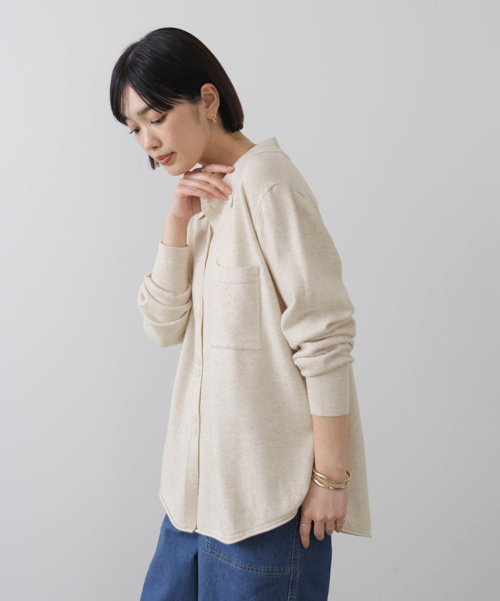 ニットポロカーディガン