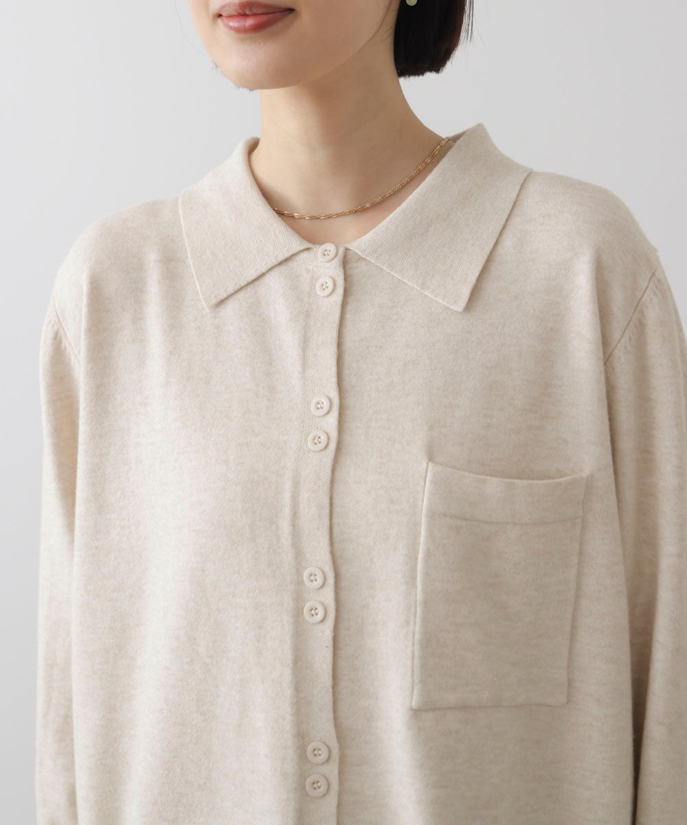 ニットポロカーディガン