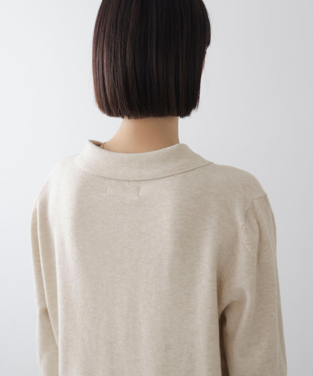 ニットポロカーディガン