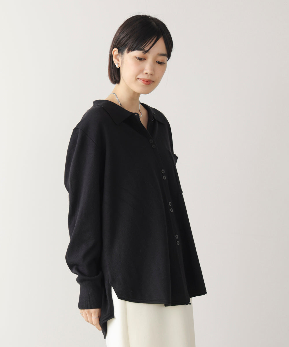 ニットポロカーディガン