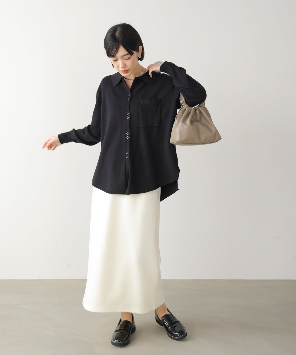 ニットポロカーディガン