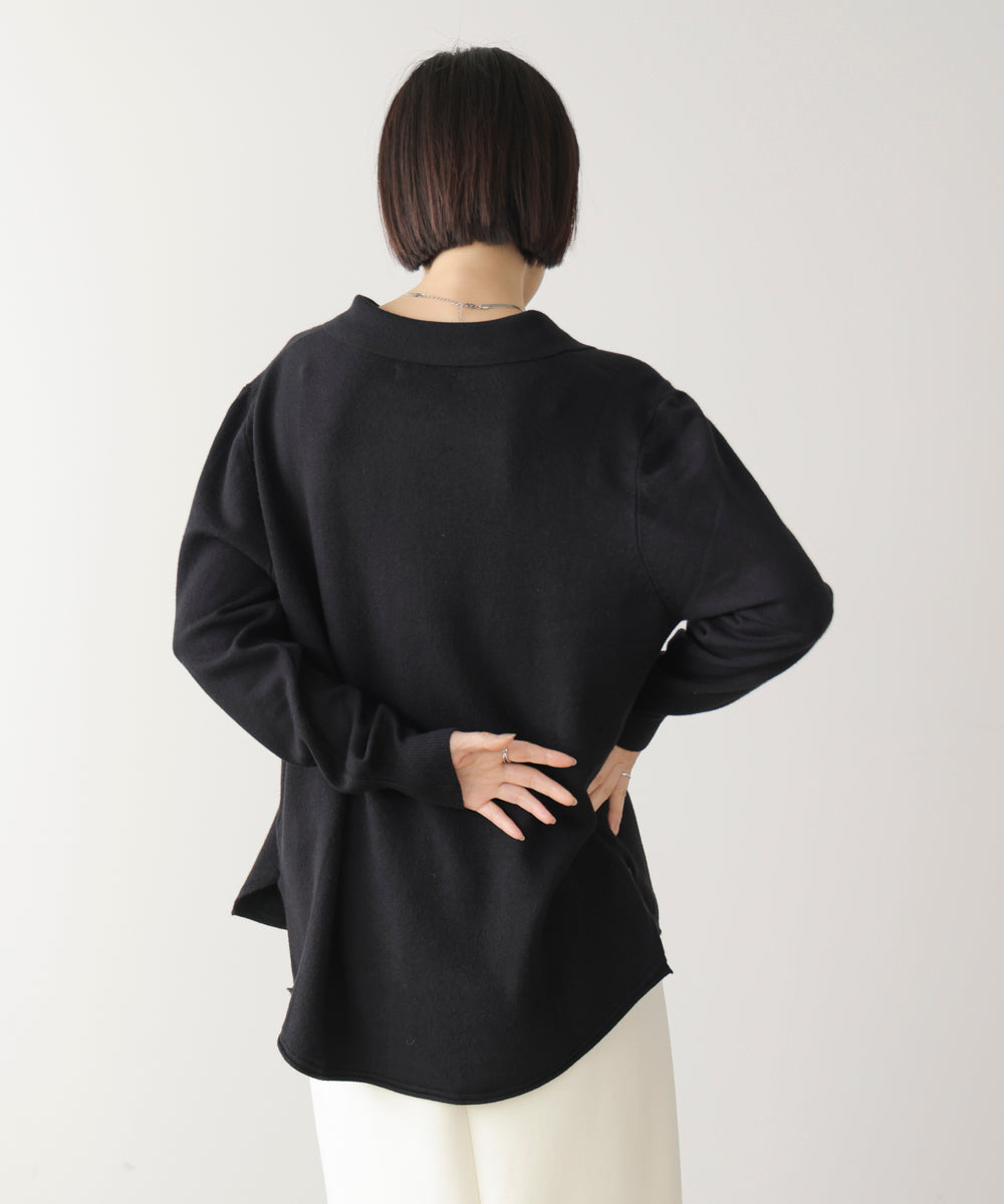 ニットポロカーディガン