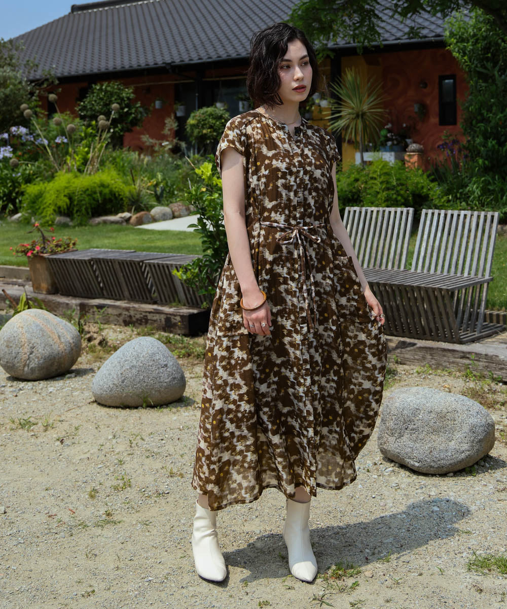 シアーシャツワンピース