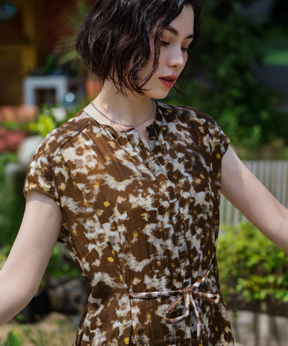 シアーシャツワンピース