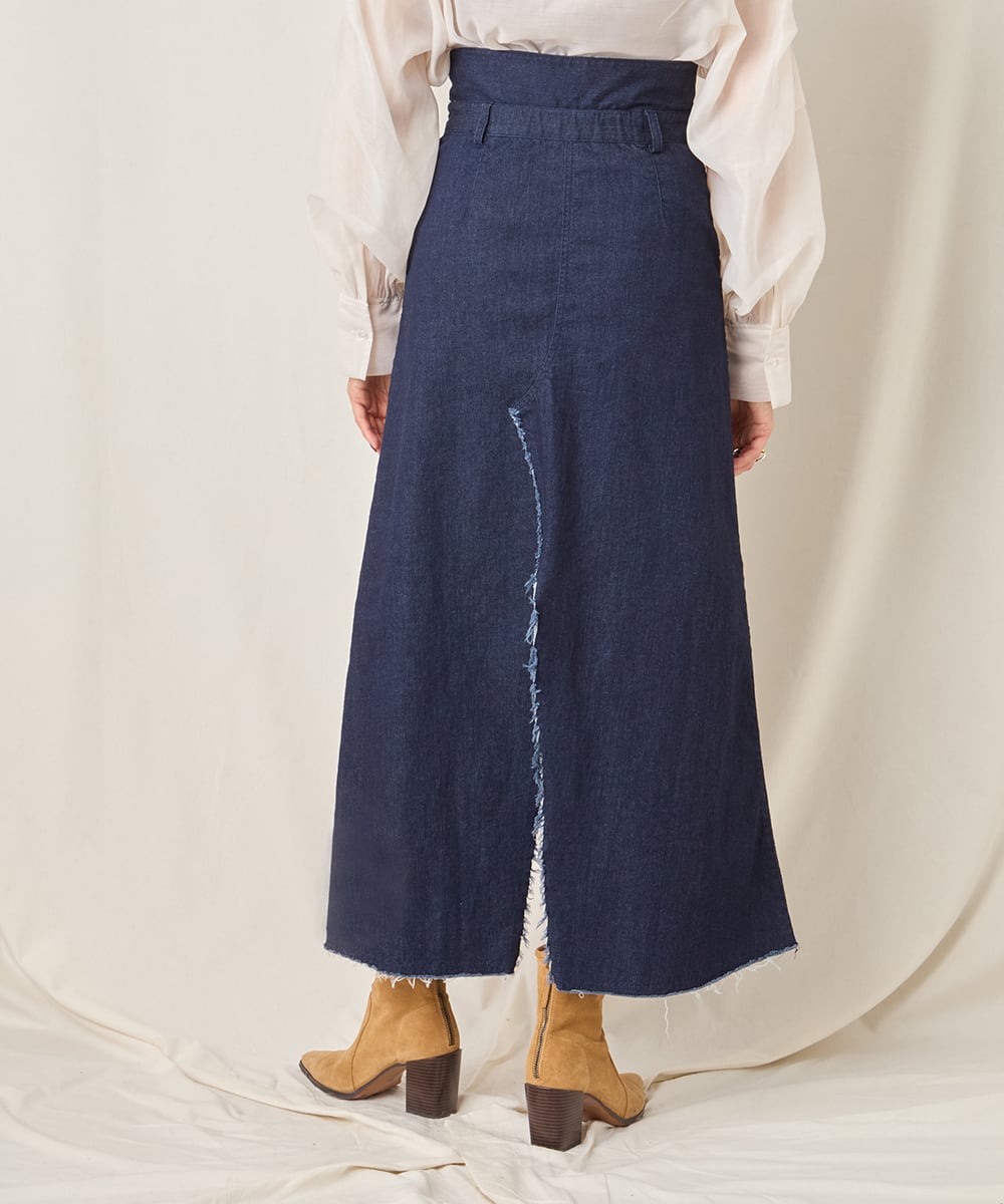 DENIM SLIT SKIRT