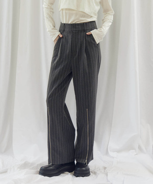 STRIPED ZIP SLIT PANTS(ストライプZIPスリットパンツ)