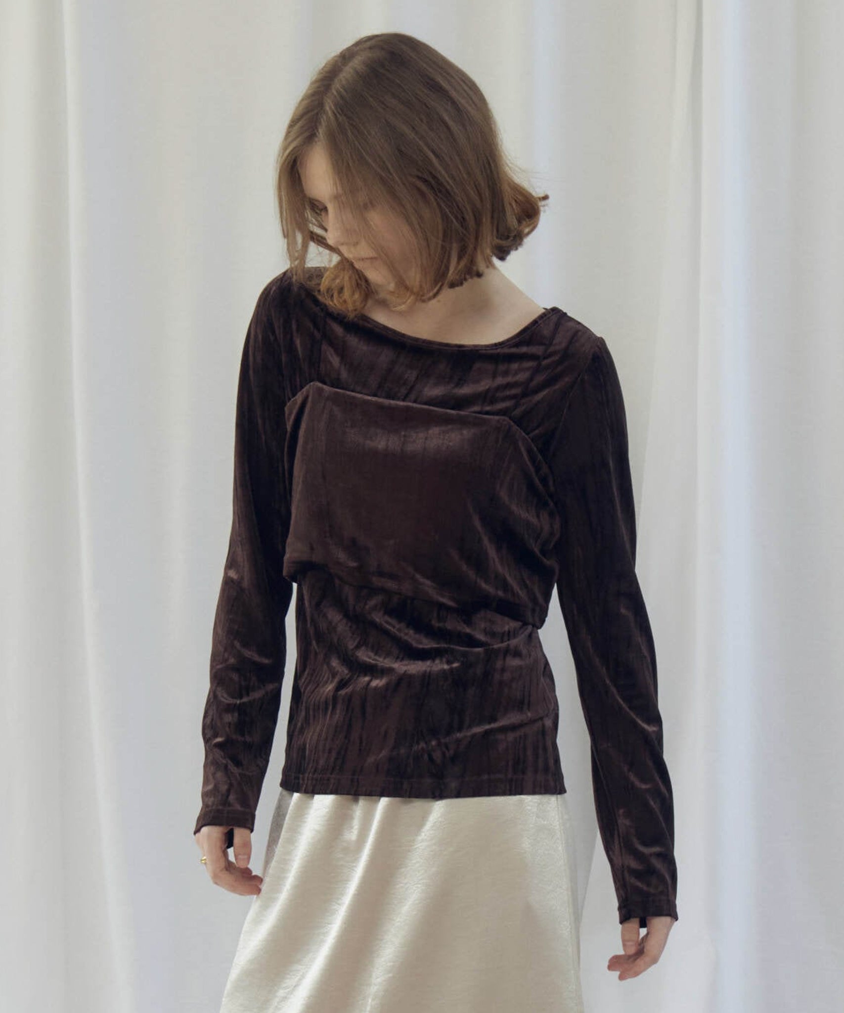 VELVET BUSTIER SET TOPS