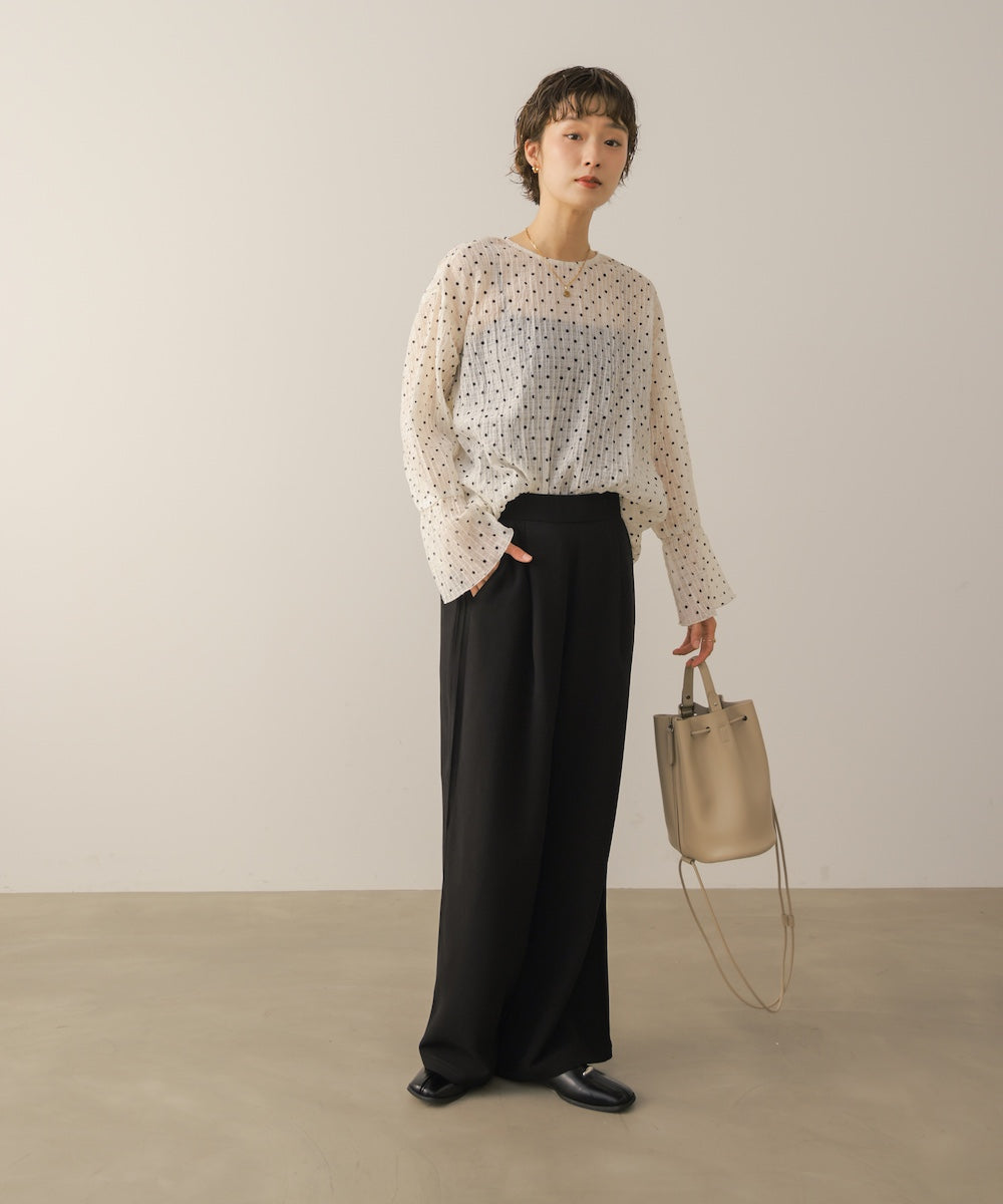 ドットワッシャーシアーブラウス