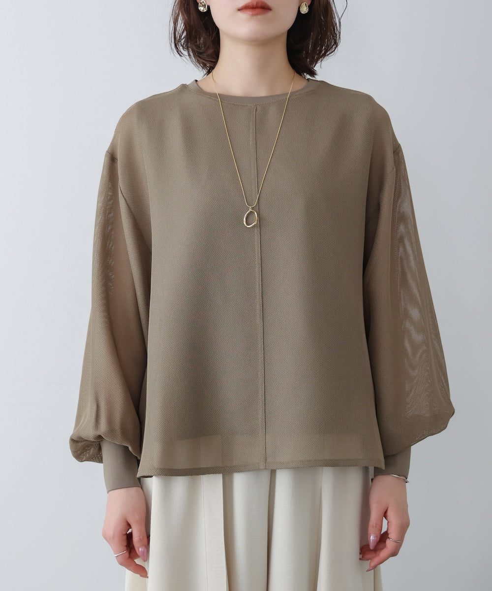 メッシュシアーレイヤードプルオーバー