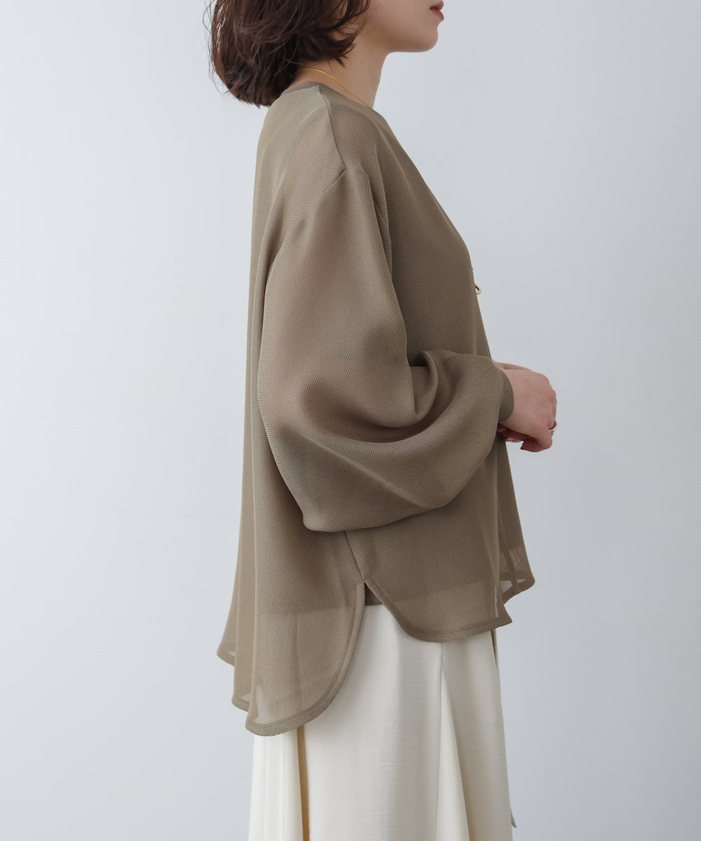 メッシュシアーレイヤードプルオーバー