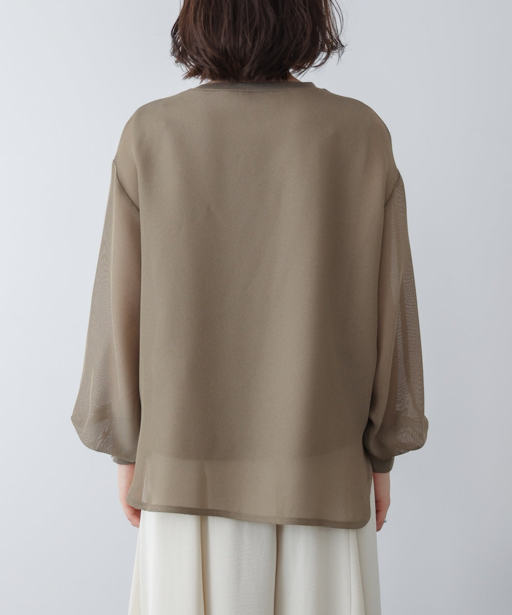 メッシュシアーレイヤードプルオーバー