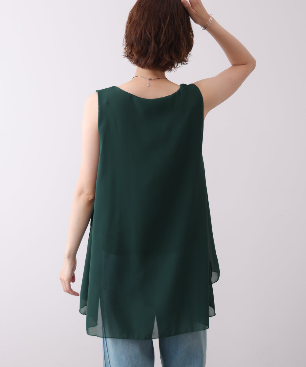 シフォンレイヤードタンク
