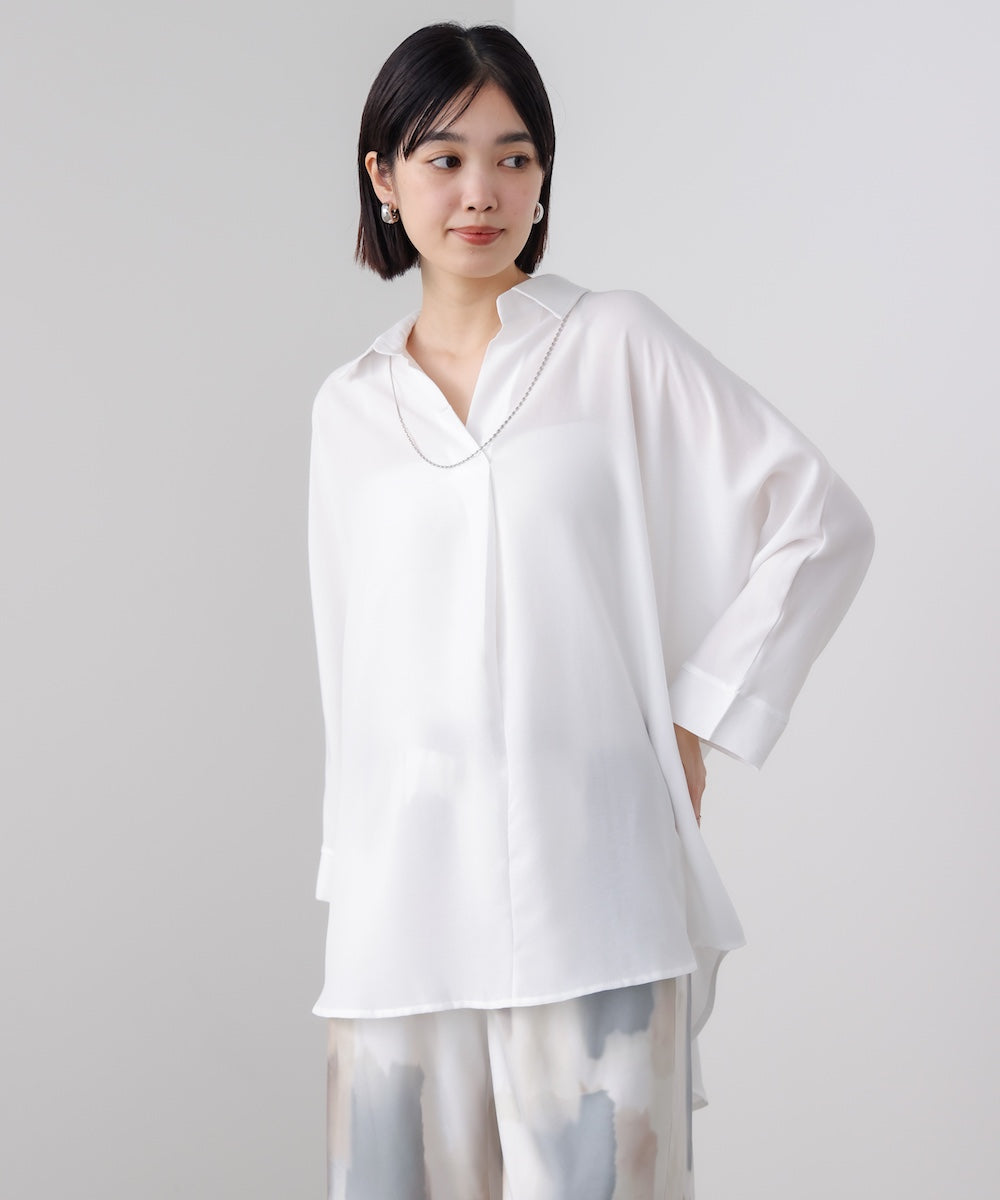 麻ライクシャツチュニック