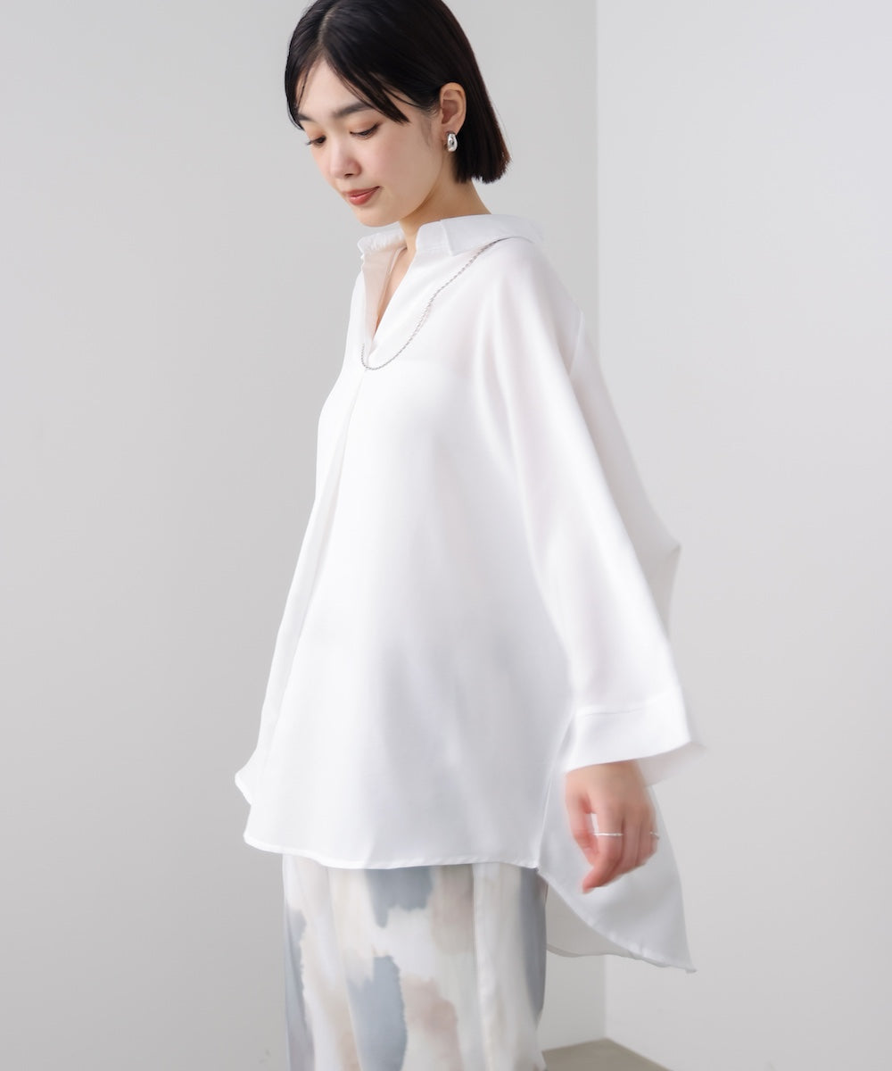 麻ライクシャツチュニック