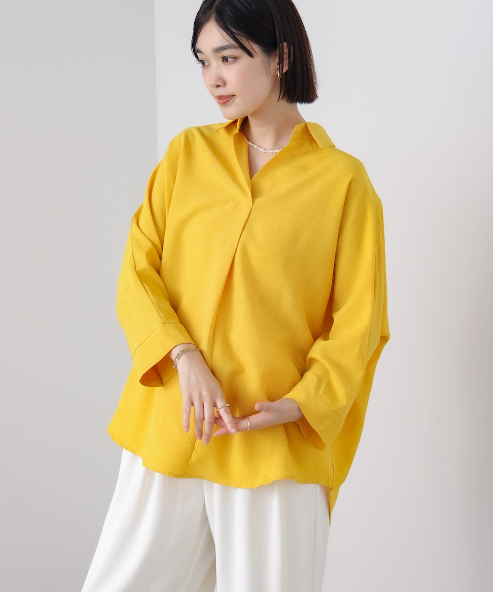 麻ライクシャツチュニック