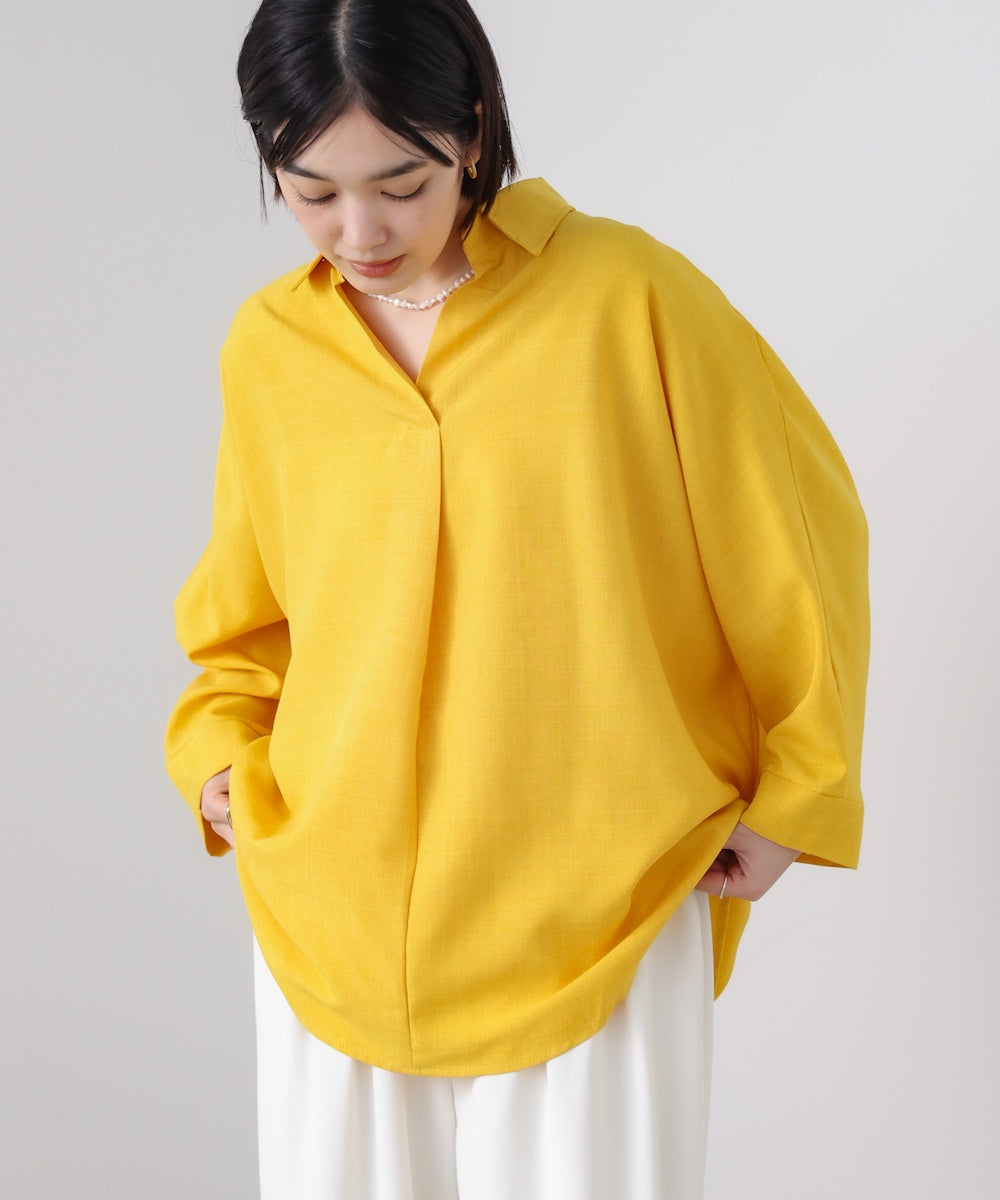 麻ライクシャツチュニック