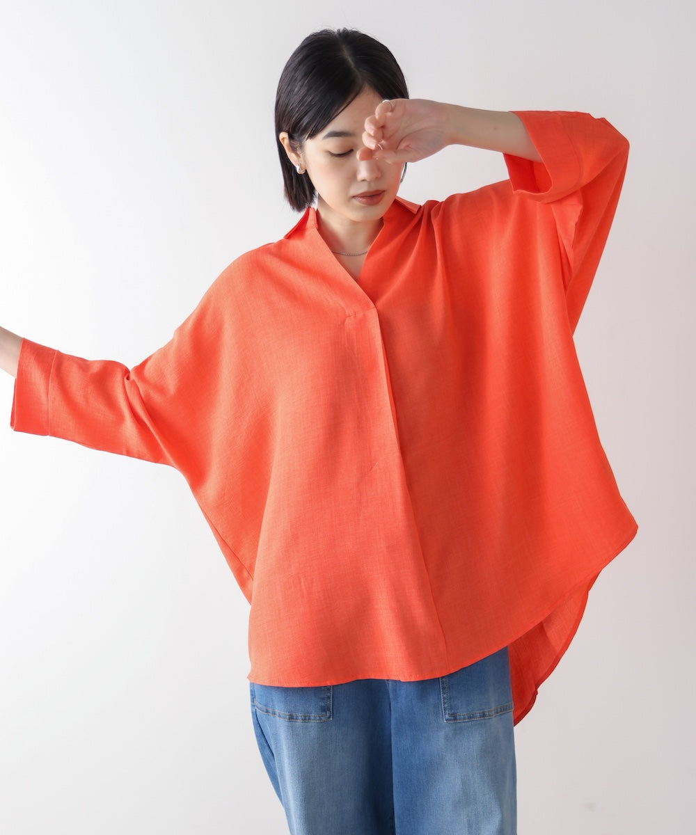 麻ライクシャツチュニック