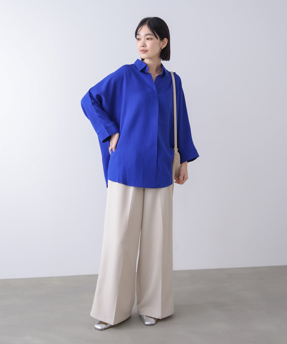 麻ライクシャツチュニック