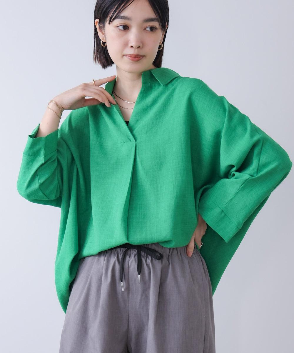 麻ライクシャツチュニック