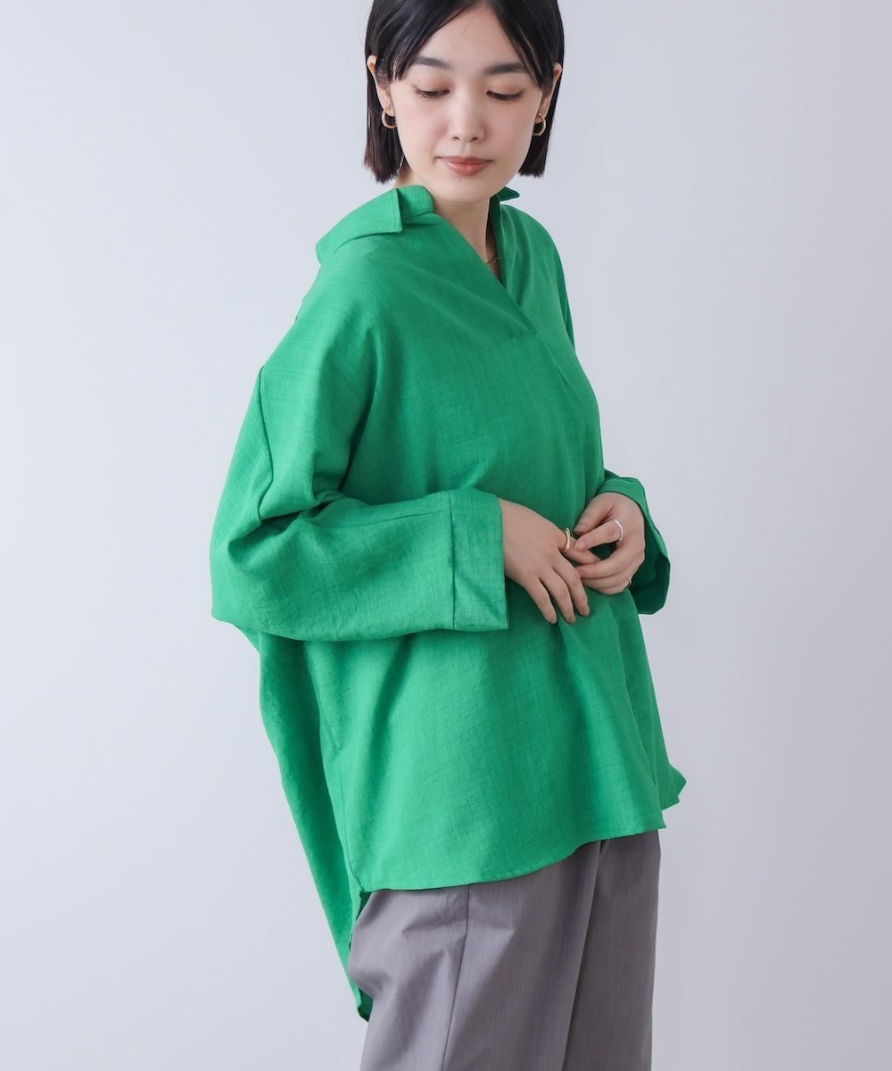 麻ライクシャツチュニック