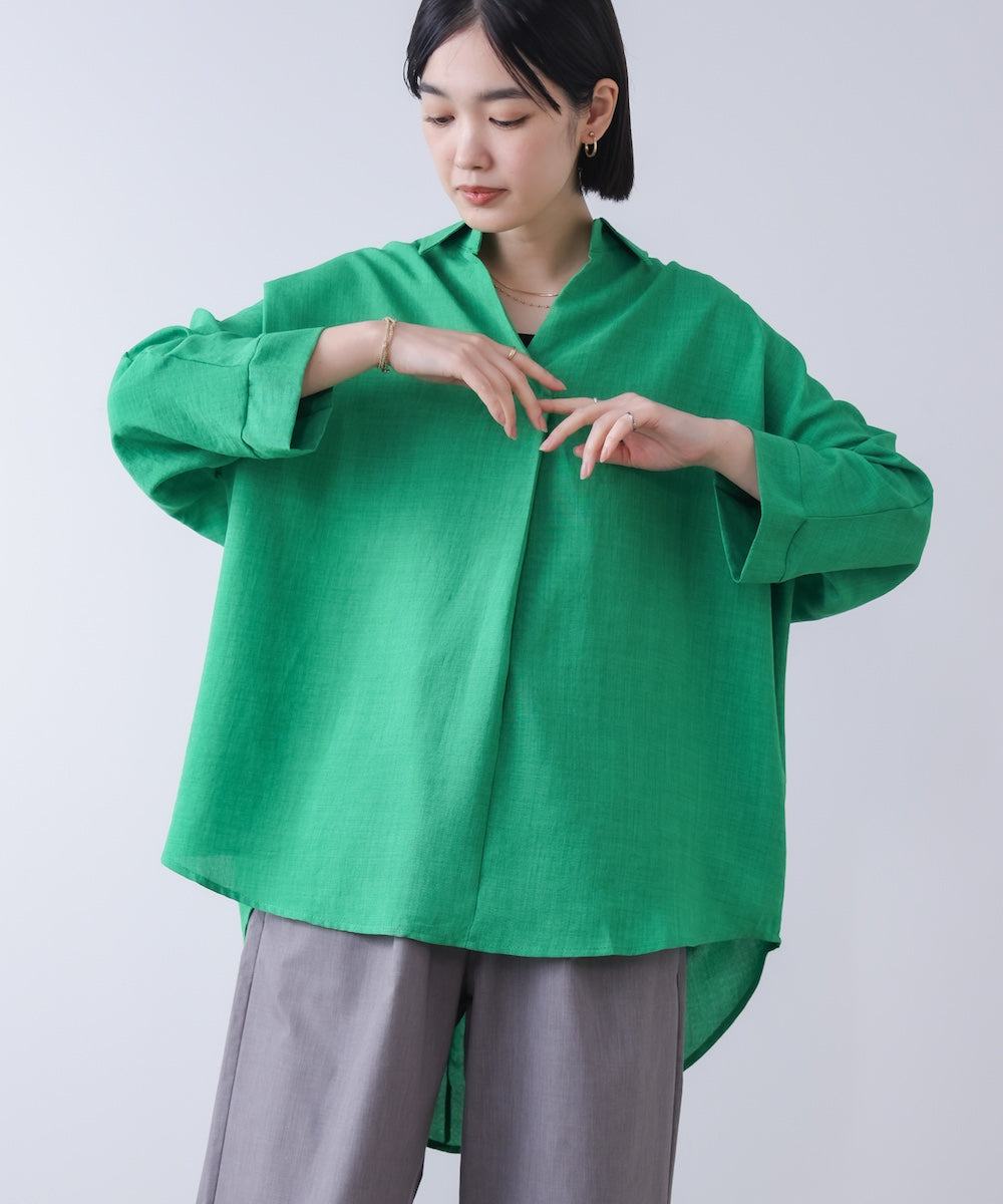 麻ライクシャツチュニック
