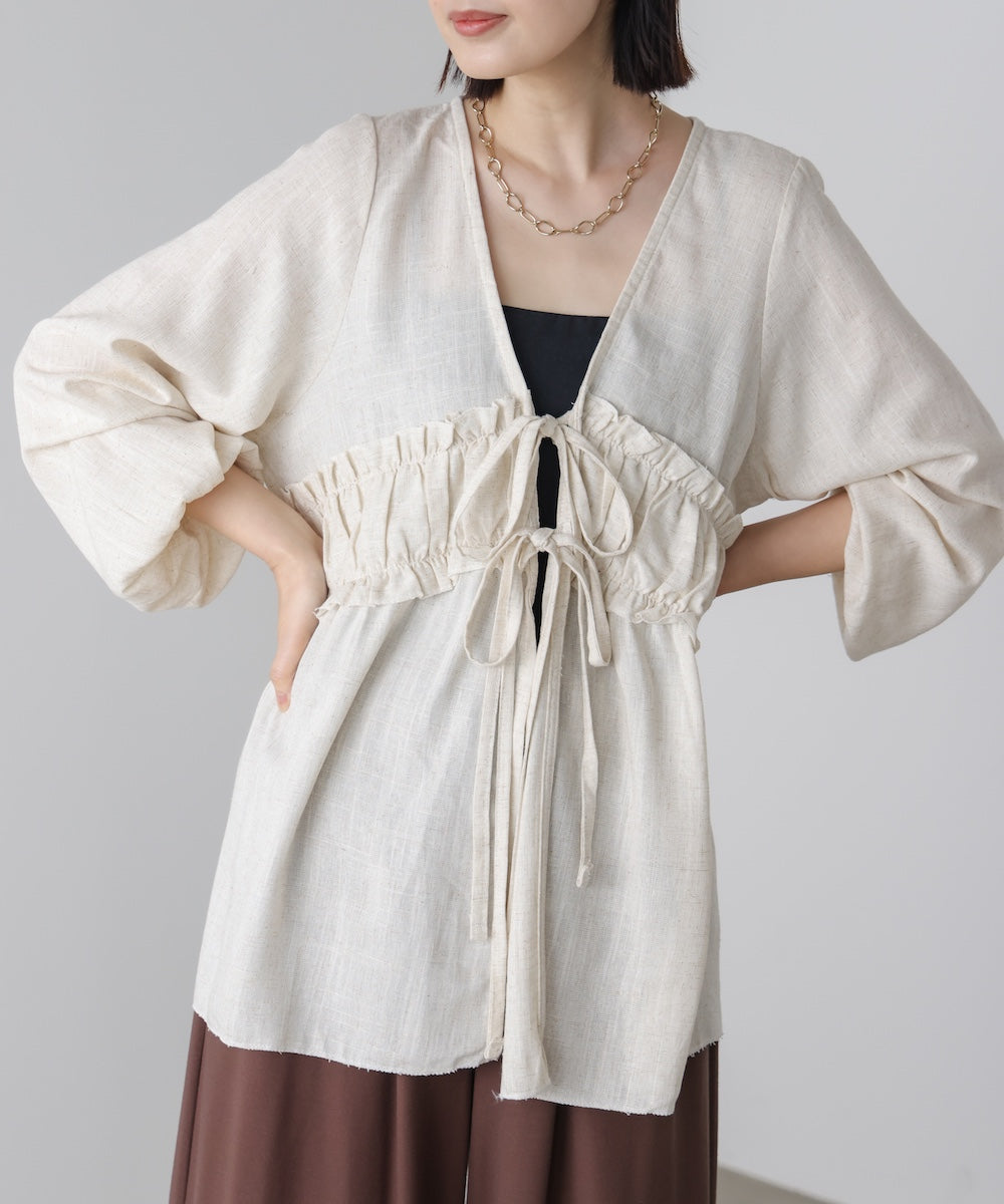 綿麻カーディガン