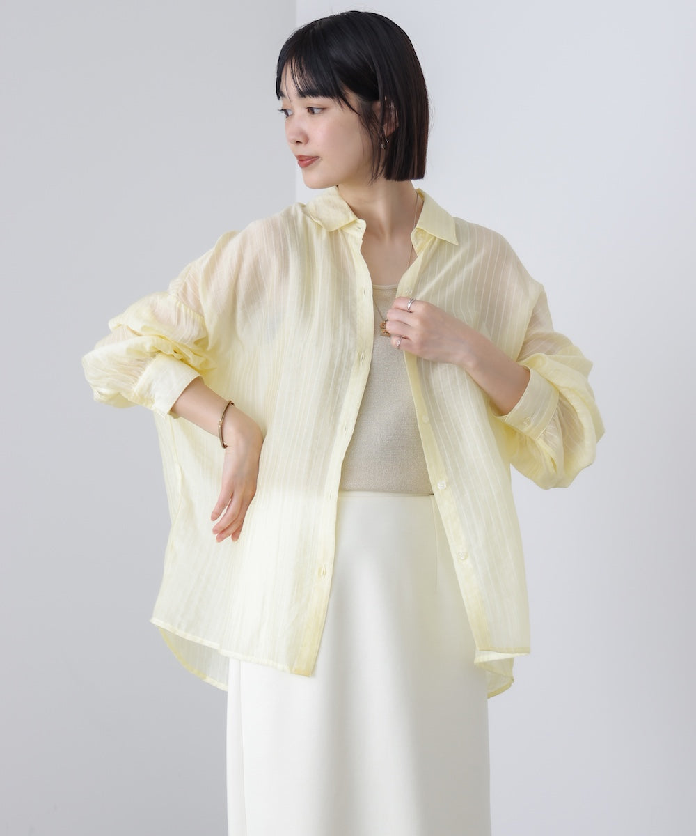 【WEB限定】シアーストライプシャツ