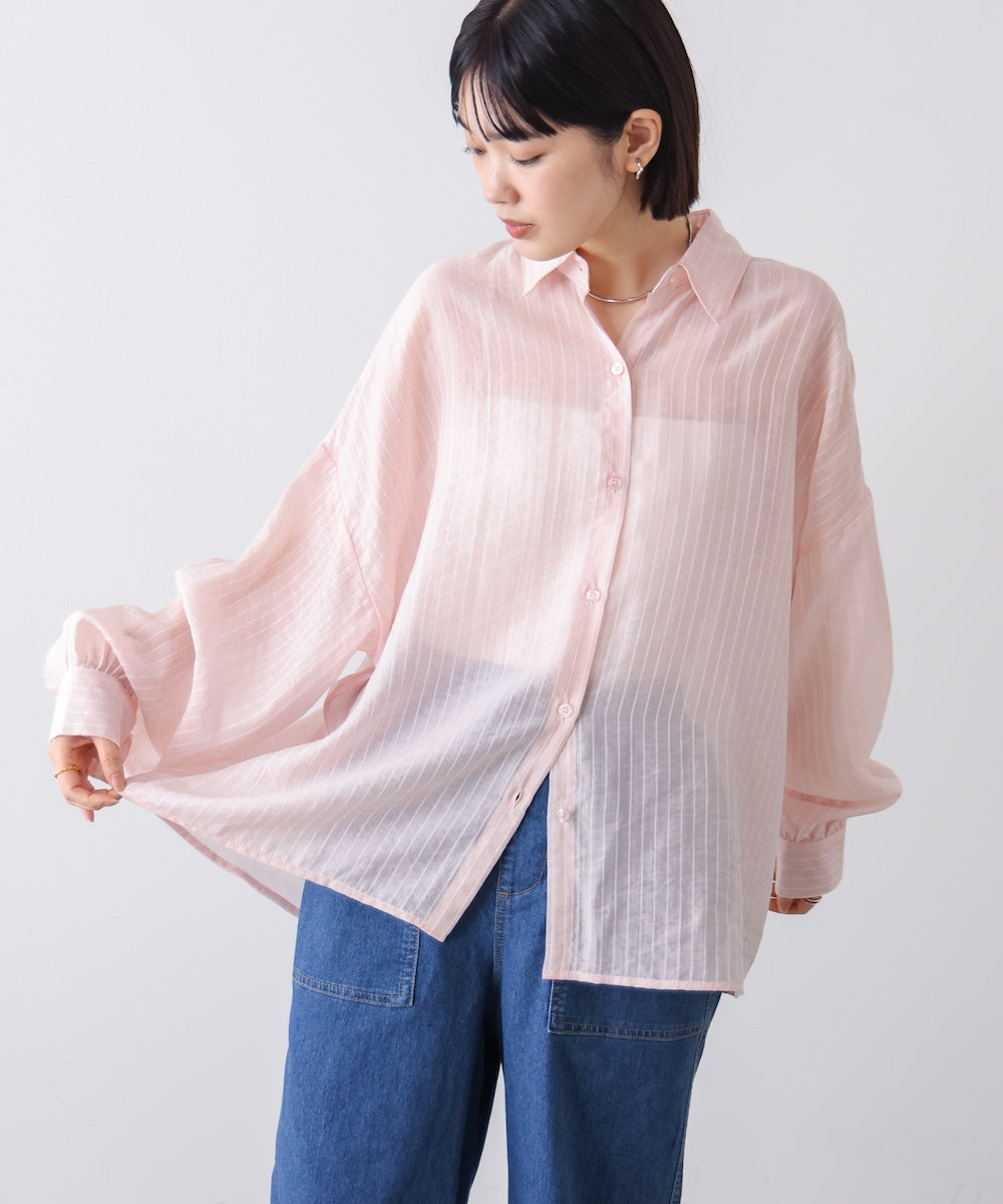 【WEB限定】シアーストライプシャツ