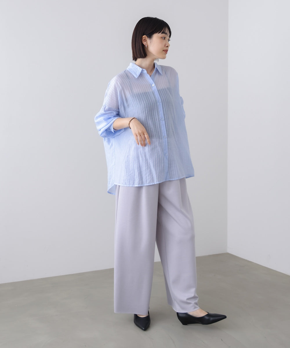 【WEB限定】シアーストライプシャツ