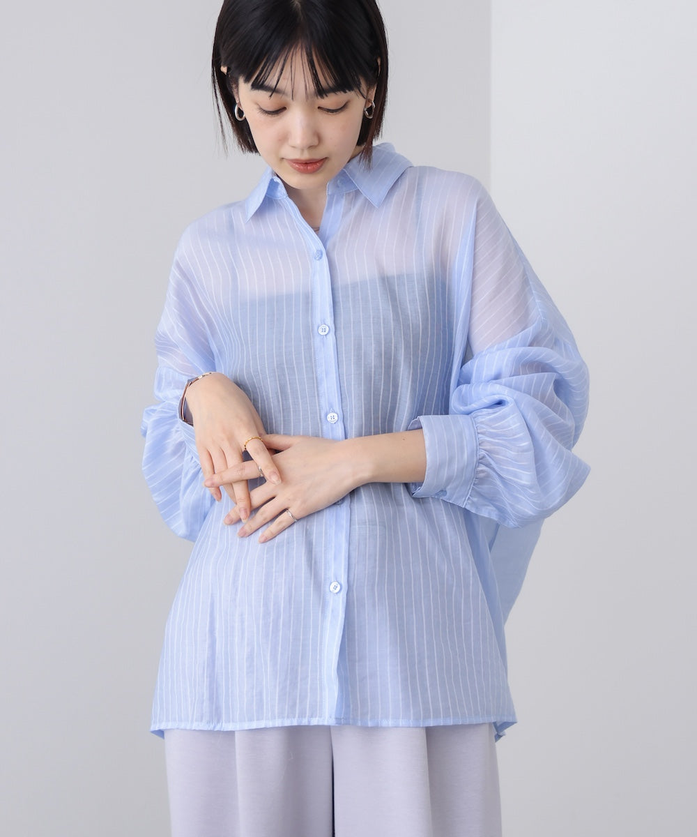 【WEB限定】シアーストライプシャツ